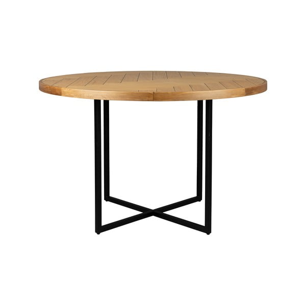 Okrogla jedilna miza z mizno ploščo v hrastovem dekorju ø 120 cm Class – Dutchbone