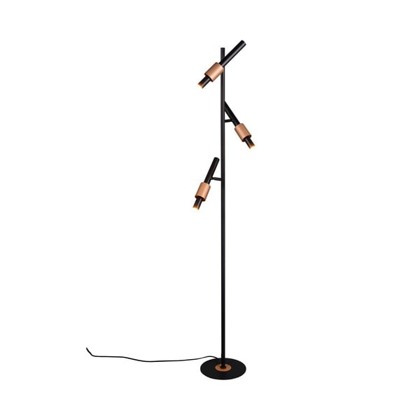 Črno-bronasta LED stoječa svetilka (višina 150 cm) Ikaris – Trio Select-image-1