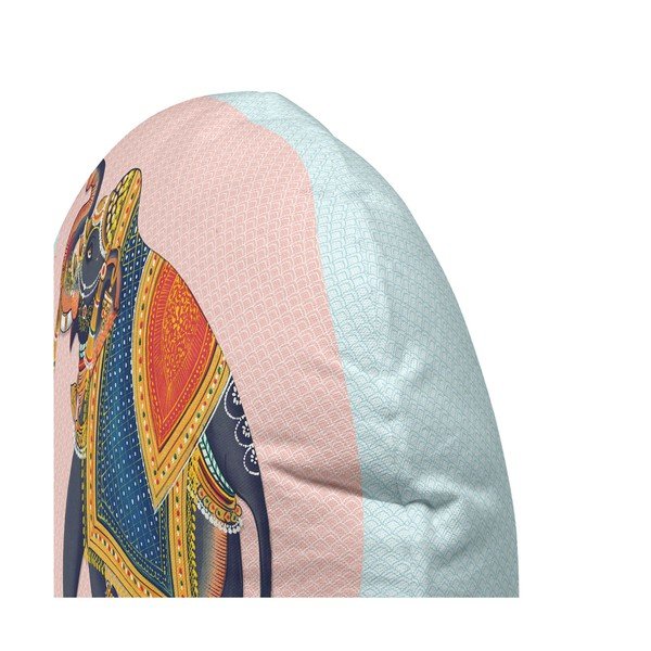 Bombažni vzglavnik HF Living Kandula Pink Elephant, ⌀ 50 cm-image-1