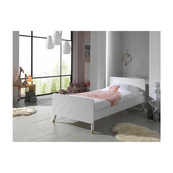 Bela otroška postelja iz borovega lesa Vipack Billy, 90 x 200 cm-image-2