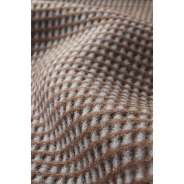 Rjava odeja iz mešanice bombaža 140x180 cm Uniwaffle – Euromant-image-2