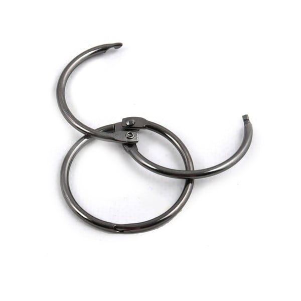 Mat črni obročki za tuš zavese v kompletu 12 ks Ringo Small – Spirella-image-3