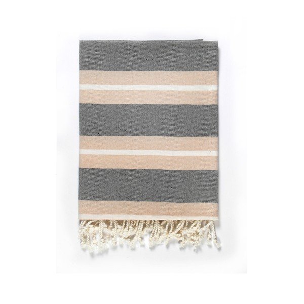 Kate Louise Cotton Collection Line Beige Grey brisača, 100 x 180 cm-image-3