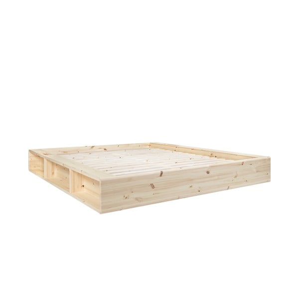 Zakonska postelja iz borovega lesa z letvenim dnom 180x200 cm Ziggy - Karup Design