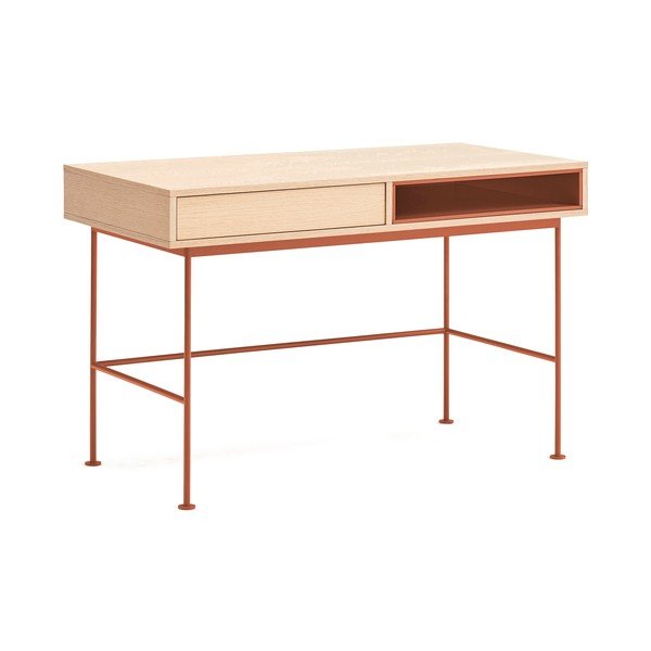 Pisalna miza z mizno ploščo v hrastovem dekorju 60x120 cm Yoko – Teulat-image-2