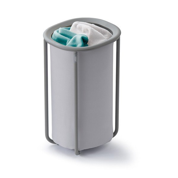 Svetlo siv tekstilni koš za perilo 50 l Duo – Joseph Joseph