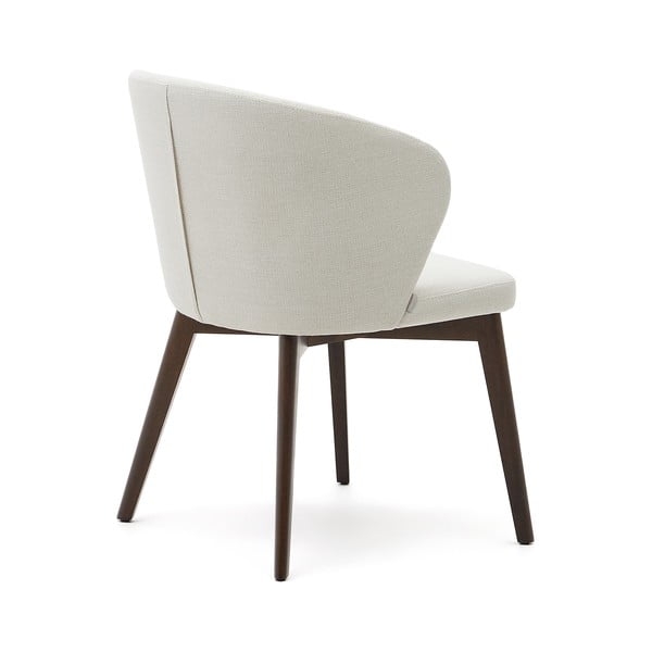 Kremno bel oblazinjen jedilni stol Darice – Kave Home-image-3