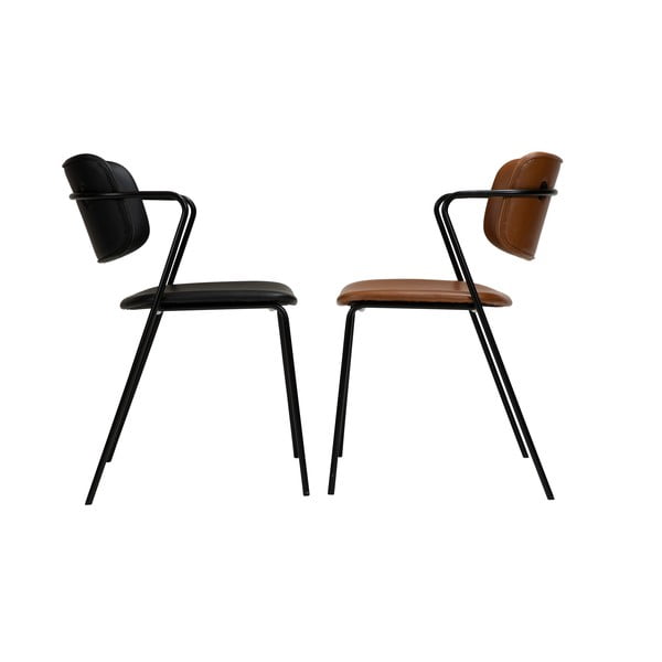 Rjav stol iz umetnega usnja DAN-FORM Denmark Zed-image-4