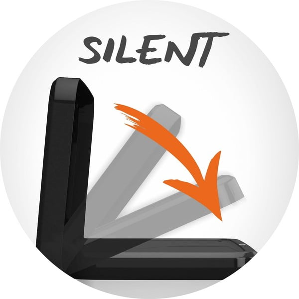 Črn koš za smeti iz reciklirane plastike 40 l Paso - Rotho-image-3