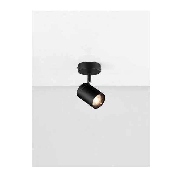Mat črno kovinsko točkovno svetilo z upogljivo konstrukcijo 12x8 cm Alma – Nova Luce-image-4
