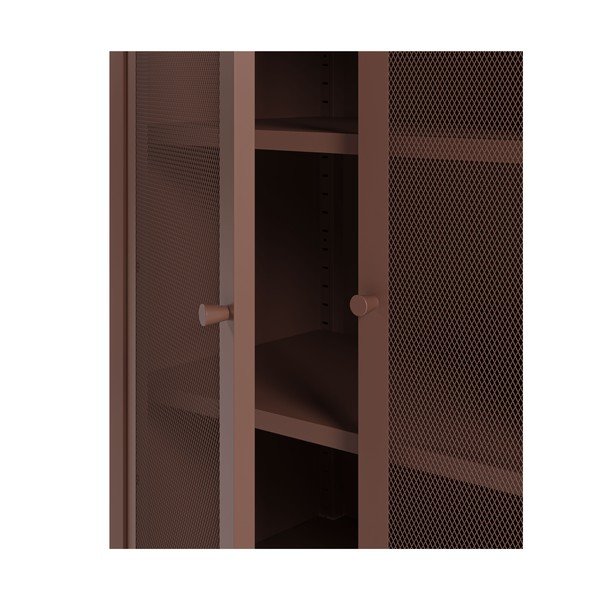 Bordo rdeča kovinska omarica 70x100x40 cm Fayna – Marckeric-image-4