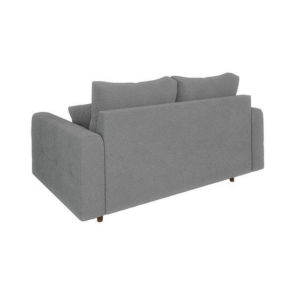 Siva sedežna garnitura iz tkanine bouclé 150 cm Ariella – Ropez-image-2