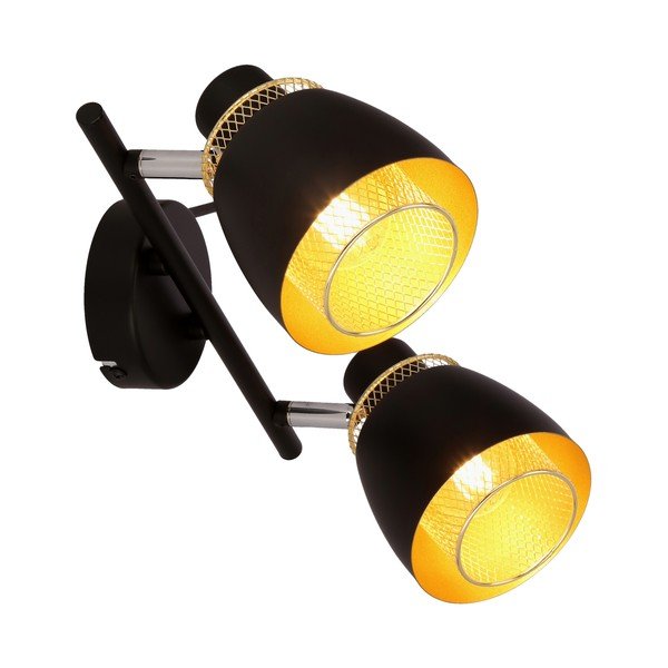 Črna stropna svetilka s kovinskim senčilom 41.5x10 cm Aleksandria – Candellux Lighting-image-2