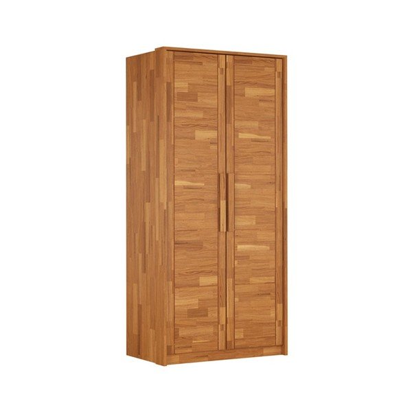 Garderobna omara iz masivnega hrasta v naravni barvi 105x220 cm Timo – Olivia Living
