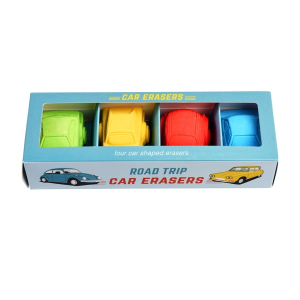 Komplet 4 radirk v obliki avtomobila Road Trip - Rex London-image-4