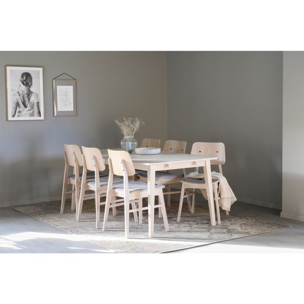 Svetlo rjav jedilni stol s svetlo sivim sedežem Rowico Nagano-image-2