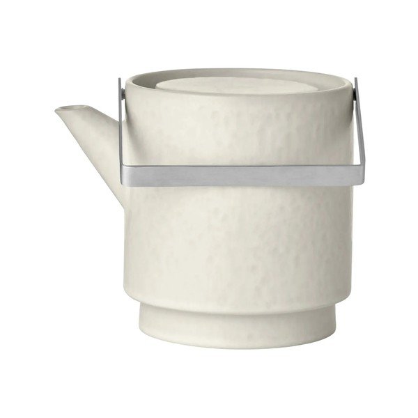 Kremno bel čajnik iz kamenine s cedilom 1 l Makoto – Blomus-image-3
