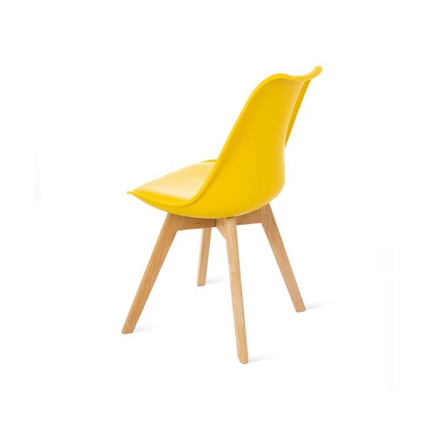 Komplet 2 rumenih stolov z bukovimi nogami Bonami Essentials Retro-image-4