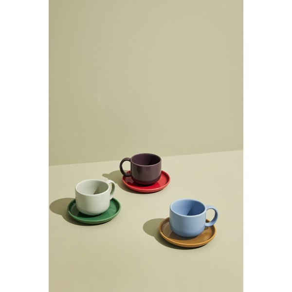 Svetlomodro-rjava lončena skodelica Amare – Hübsch-image-1