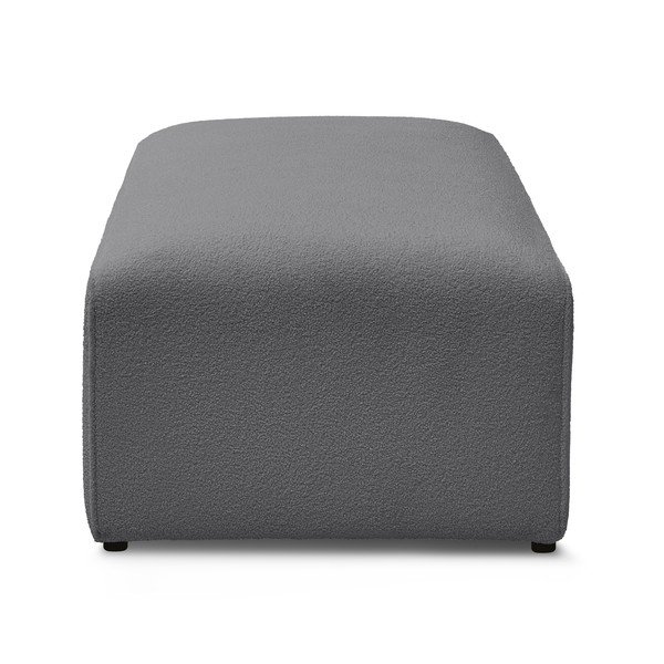 Temno siv modularni otoman iz tkanine bouclé Megeve – Bobochic Paris-image-3