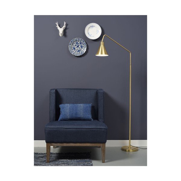 Stoječa svetilka v zlati barvi s kovinskim senčnikom (višina 153 cm) Lyon – it's about RoMi-image-1