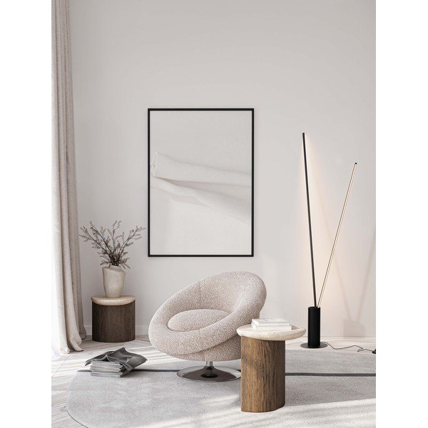 Mat črna kovinska LED stoječa svetilka z upogljivo konstrukcijo (višina 181 cm) Kimolia – Nova Luce-image-1