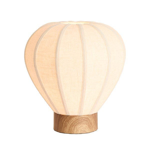 Kremno bela kovinska namizna svetilka s tekstilnim senčilom (višina 36 cm) Kyzo – Light & Living-image-1