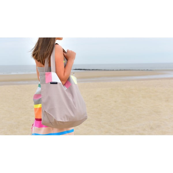 Siva bombažna torba za plažo Remember Marina-image-2