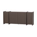 Temno rjava komoda v jesenovem dekorju 200x85x44 cm Brock – WOOOD