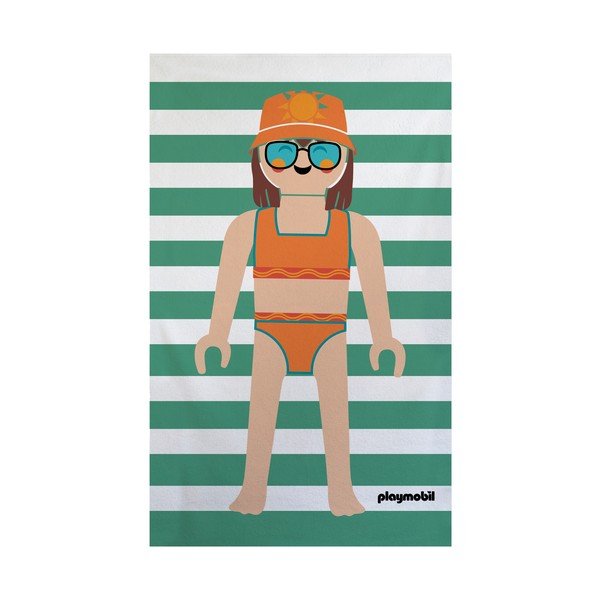 Zelena frotirna bombažna brisača za na plažo 75x140 cm Summer Girl – Playmobil
