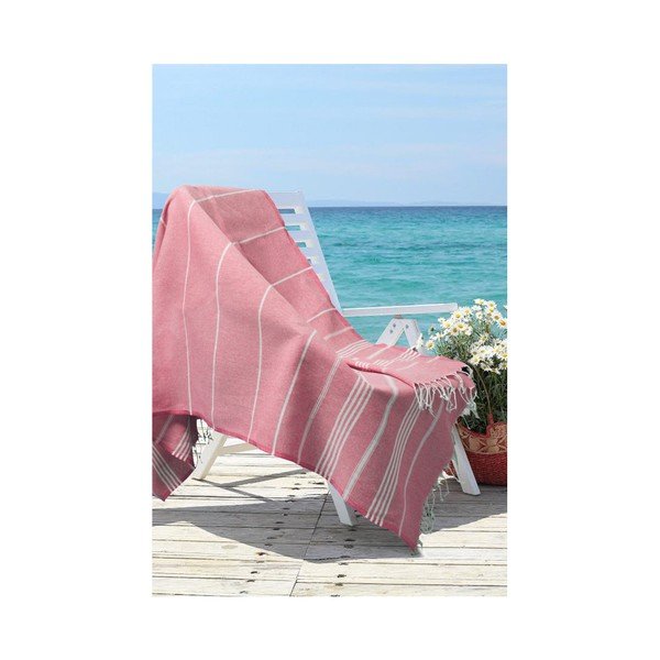 Kate Louise Cotton Collection Classic rdeča brisača, 100 x 180 cm-image-2