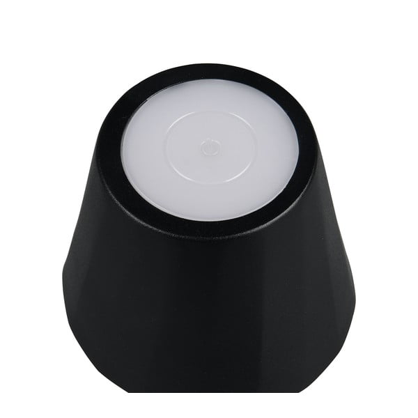 Mat črna LED namizna svetilka s kovinskim senčilom (višina 21 cm) Diaz – Trio-image-3