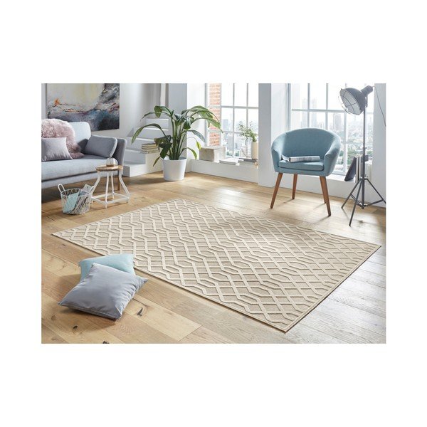 Krem preproga iz viskoze Mint Rugs Caine, 160 x 230 cm-image-1