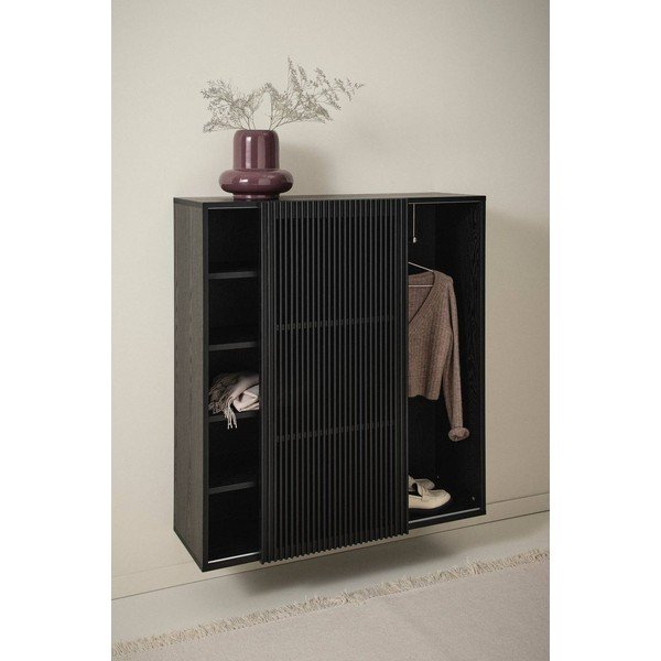 Črn set za hodnik v jesenovem dekorju 110x120x40 cm Sion – Jotex-image-1