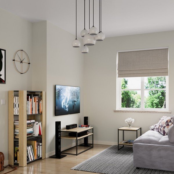 Rjava mizica z mizno ploščo v orehovem dekorju 40x80 cm Pjan – Homede-image-1