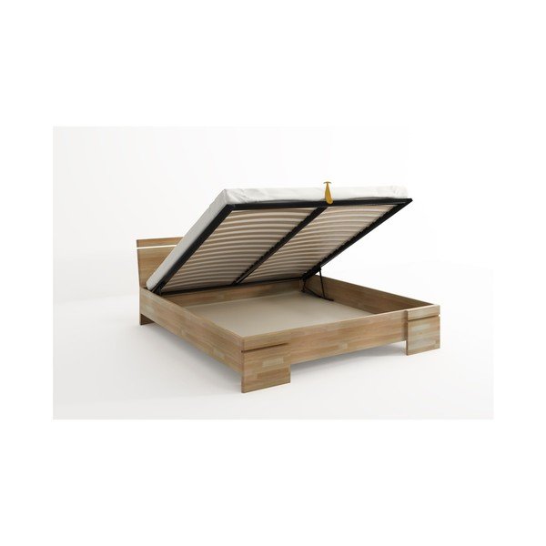 Dvoposteljna postelja iz bukovega lesa s shrambo SKANDICA Sparta Maxi, 140 x 200 cm-image-4