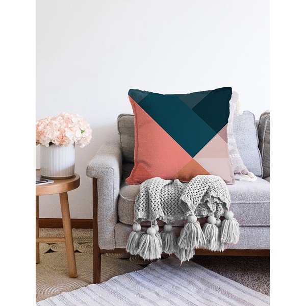 Prevleka za vzglavnik iz mešanice bombaža Minimalist Cushion Covers Triangles, 55 x 55 cm-image-2