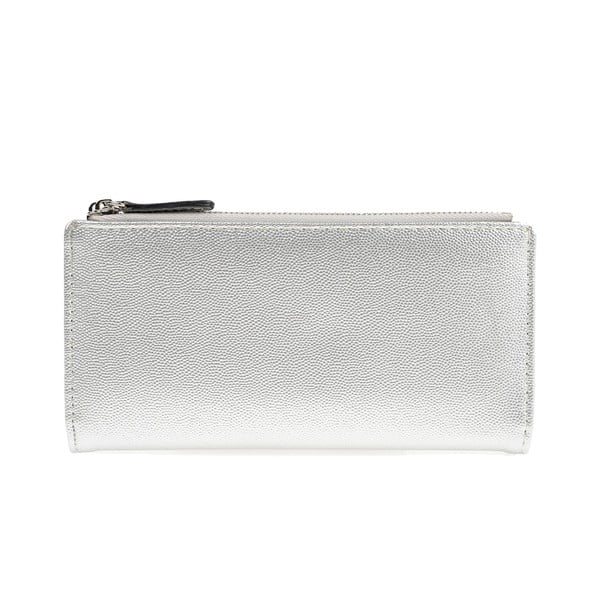 Usnjena denarnica v srebrni barvi Carla Ferreri