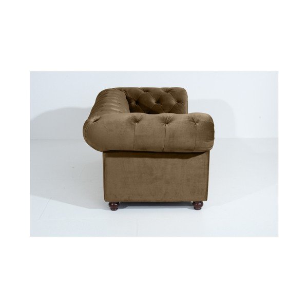 Peščeno rjava zofa Max Winzer Orleans Velvet, 196 cm-image-2