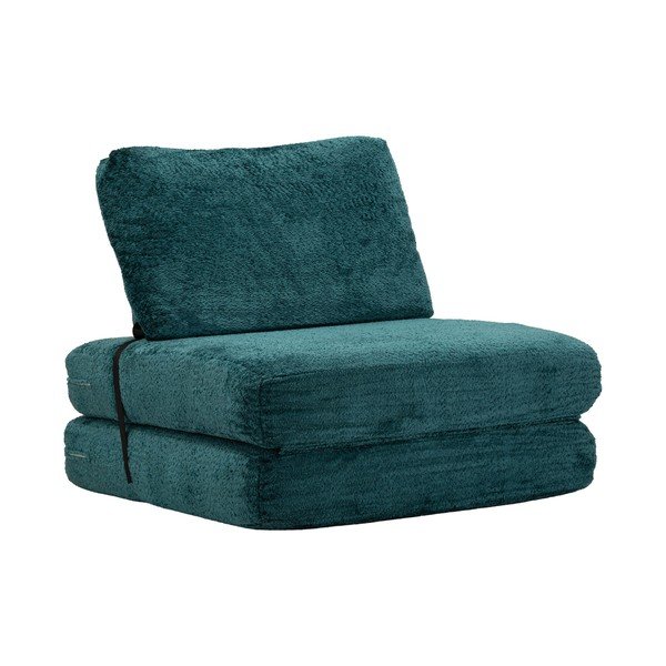 Zelenomoder raztegljiv fotelj iz tkanine bouclé Faster – Mauro Ferretti