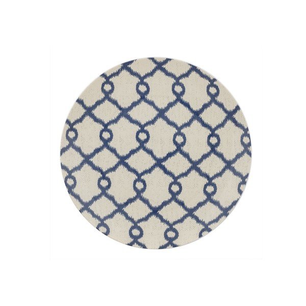 Porcelanski krožnik iz bež in modrega porcelana Villa Altachiara Papavero, ø 31 cm