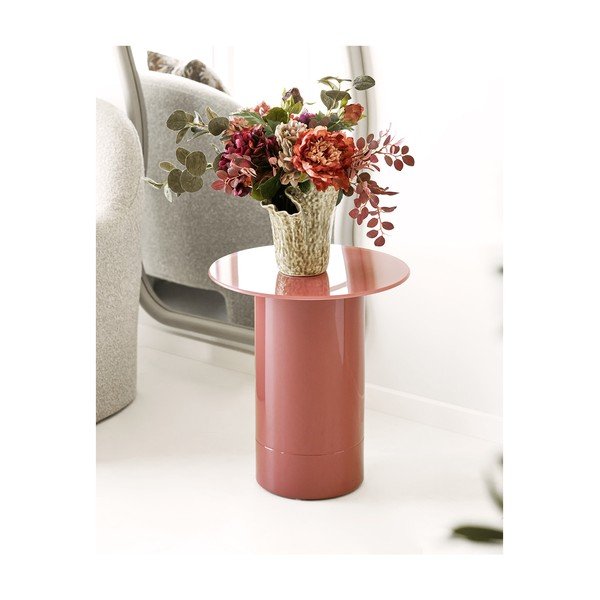 Steklena okrogla stranska mizica ø 45 cm Florens – House Nordic-image-1