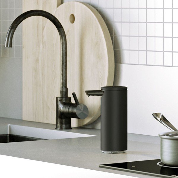 Mat črn jeklen avtomatski dozirnik za milo 266 ml – simplehuman-image-1