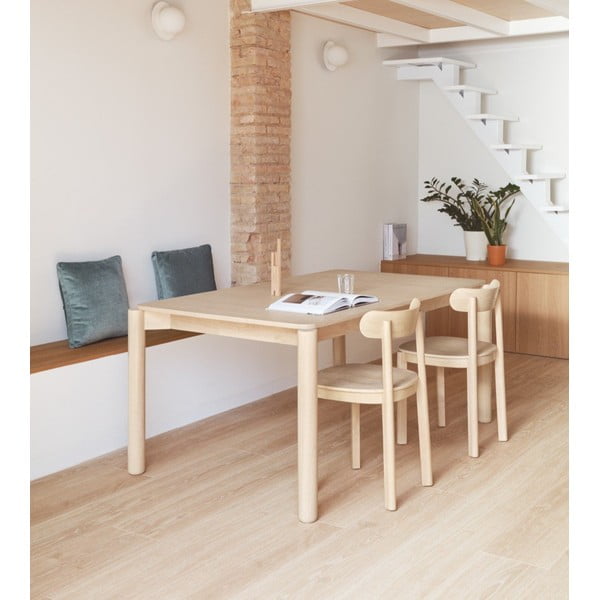 Raztegljiva jedilna miza v jesenovem dekorju 160x100 cm Atlas - Teulat-image-1