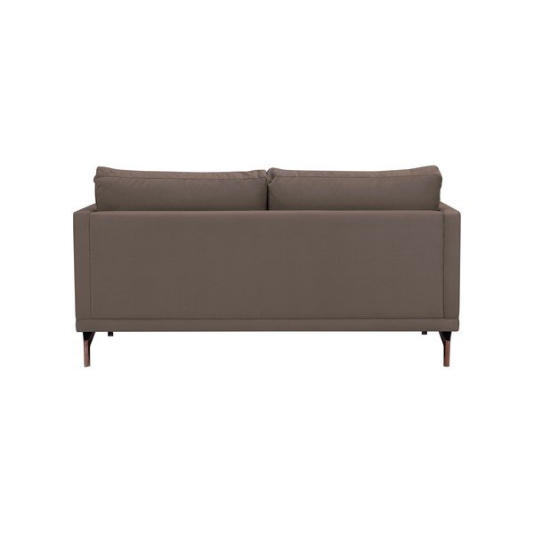 Windsor & Co Zofe Jupiter rjava dvosedežna zofa z zlato obarvanim podnožjem-image-3
