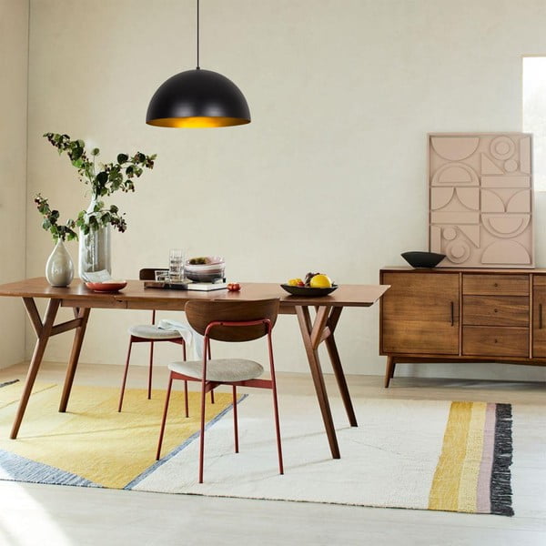 Črna viseča svetilka s kovinskim senčilom ø 40 cm Coppa – Opviq lights-image-1