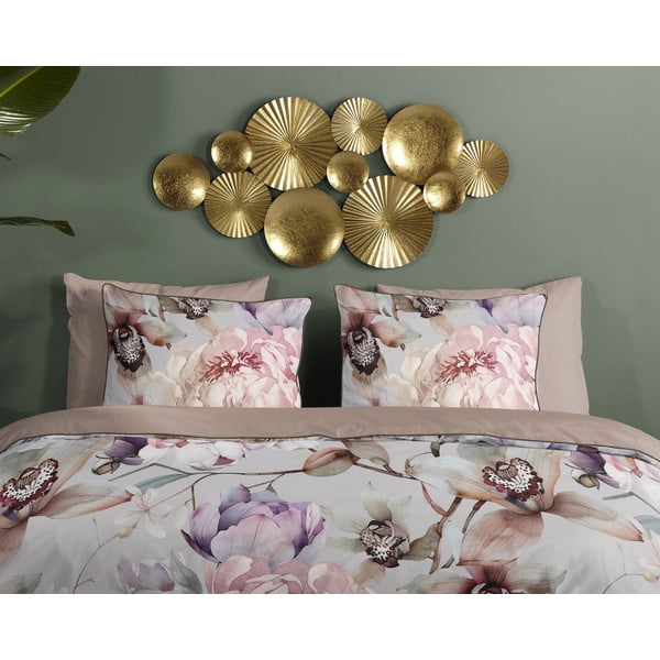 Siva/rjava enojna podaljšana posteljnina iz bombažnega satena 140x220 cm Colinda – Descanso-image-2