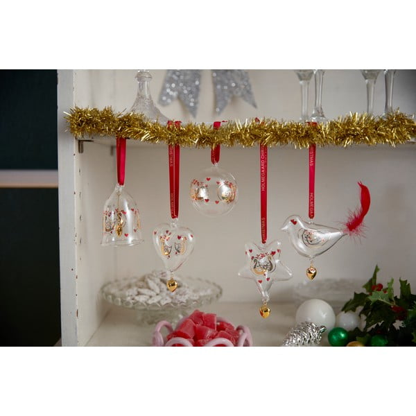 Steklen ročno pihan okrasek za jelko ø 5,5 cm Ann-Sofi Romme Annual Christmas Bell 2025 – Holmegaard-image-4