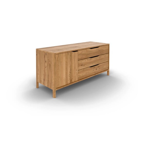 Nizka komoda iz masivnega hrasta 140x64 cm Twig – The Beds-image-2