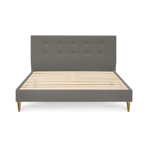 Temno siva zakonska postelja Bobochic Paris Rory Light, 180 x 200 cm-image-2